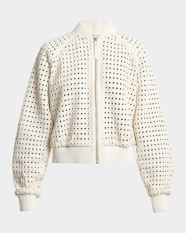 Odin Woven Nappa Leather Bomber Jacket